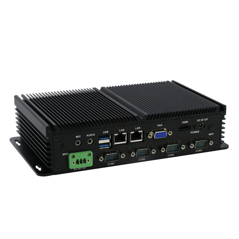 IBOX Q101 J1900 quad core industrial pc LVDS 2 ethernet mini pc dual nic RS485 
